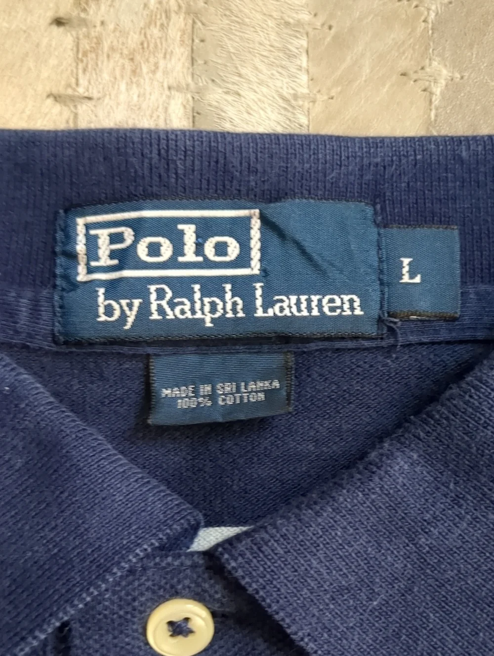 Polo Ralph Lauren Men's L Vintage 90s Blue Striped Polo Shirt